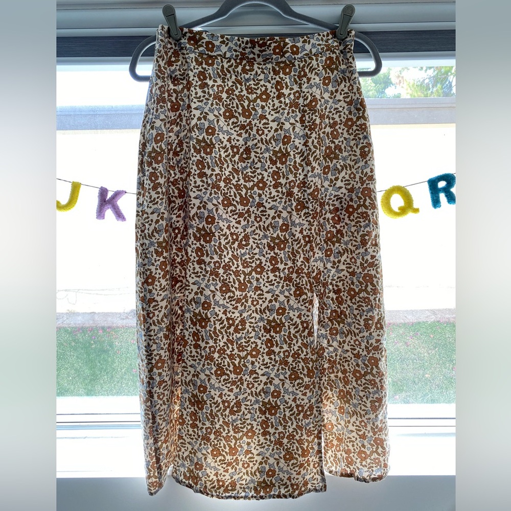 NWT Rylee + Cru Women’s Midi Front-Slit Skirt